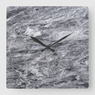 Graniet Stone Patroon Acrylwand Vierkante Klok