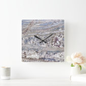 Graniet Stone Patroon Acrylwand Vierkante Klok (Huis)