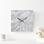 Graniet Stone Patroon Acrylwand Vierkante Klok (Huis)