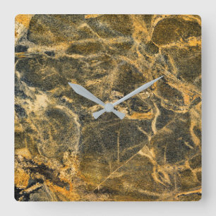 Graniet Stone Patroon Acrylwand Vierkante Klok
