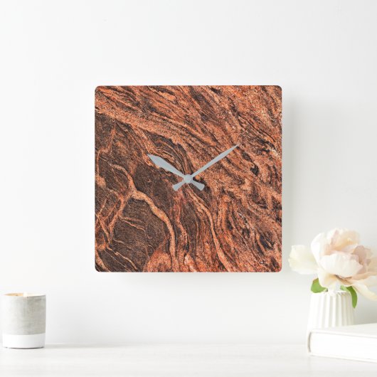 Graniet Stone Patroon Acrylwand Vierkante Klok (Huis)