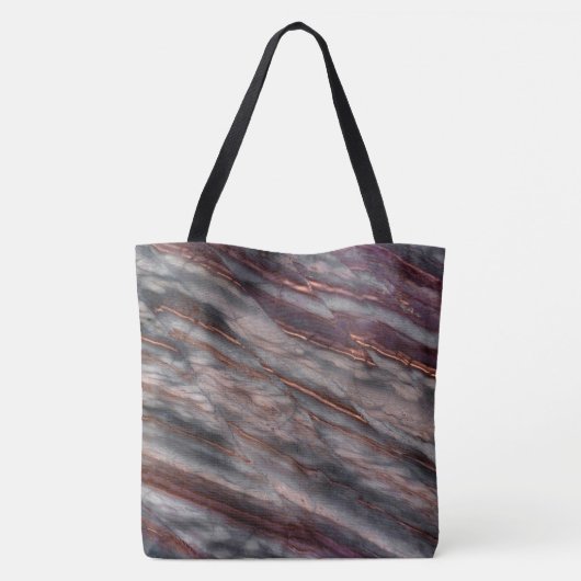 Graniet Stone Pattern All-Over-Print Canvas tas (Achterkant)