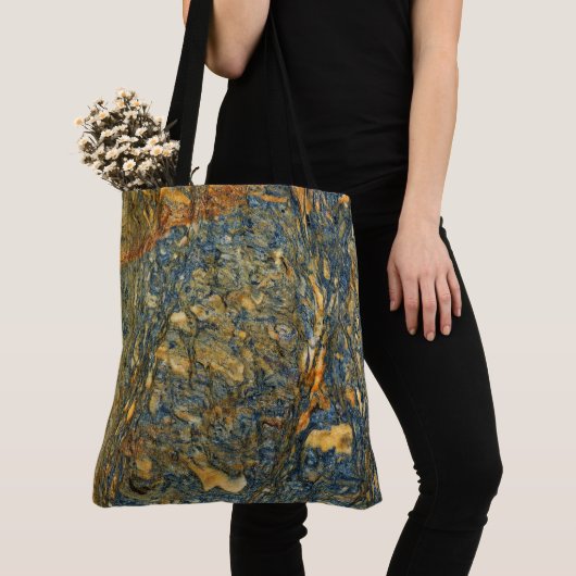 Graniet Stone Pattern All-Over-Print Canvas tas (Dichtbij)