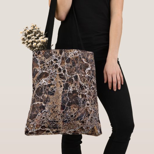 Graniet Stone Pattern All-Over-Print Canvas tas (Dichtbij)