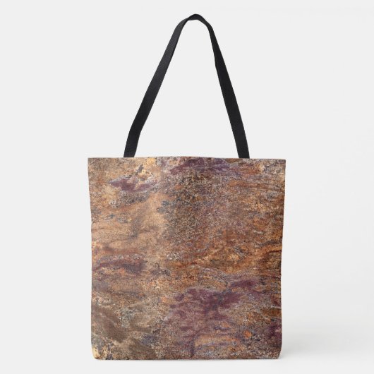 Graniet Stone Pattern All-Over-Print Canvas tas (Voorkant)
