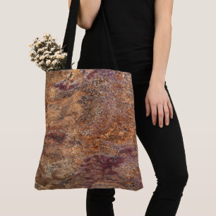 Graniet Stone Pattern All-Over-Print Canvas tas