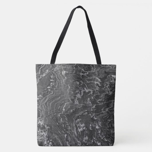 Graniet Stone Pattern All-Over-Print Canvas tas (Voorkant)