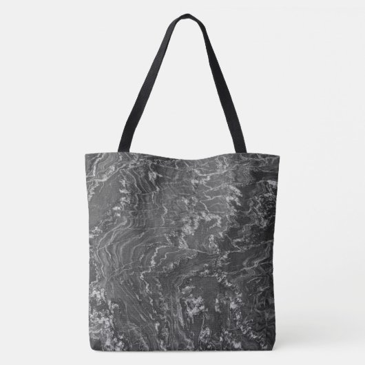 Graniet Stone Pattern All-Over-Print Canvas tas (Achterkant)