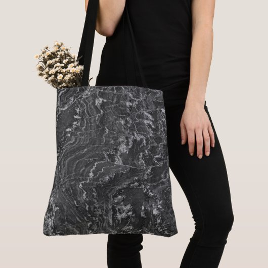 Graniet Stone Pattern All-Over-Print Canvas tas (Dichtbij)