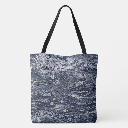 Graniet Stone Pattern All-Over-Print Canvas tas (Achterkant)