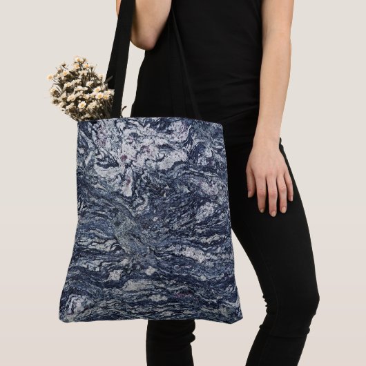 Graniet Stone Pattern All-Over-Print Canvas tas (Dichtbij)