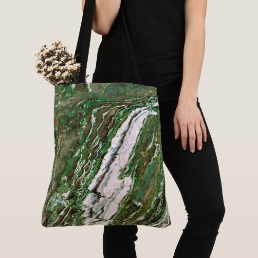 Graniet Stone Pattern All-Over-Print Canvas tas (Dichtbij)