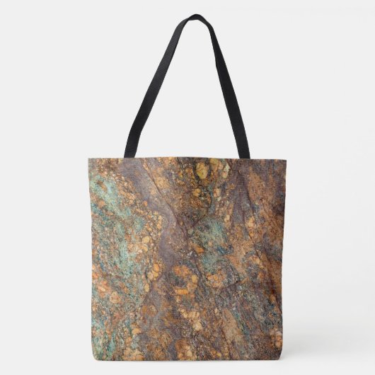 Graniet Stone Pattern All-Over-Print Canvas tas (Voorkant)