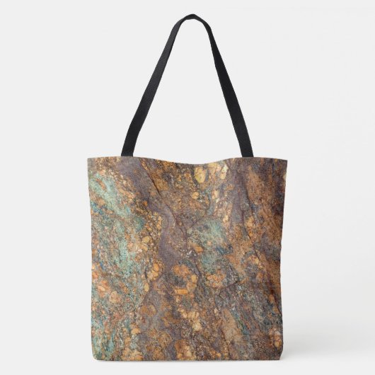 Graniet Stone Pattern All-Over-Print Canvas tas (Achterkant)
