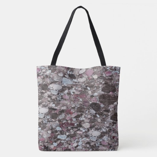 Graniet Stone Pattern All-Over-Print Canvas tas (Achterkant)
