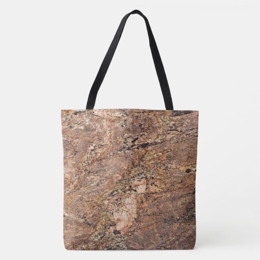 Graniet Stone Pattern All-Over-Print Canvas tas (Voorkant)