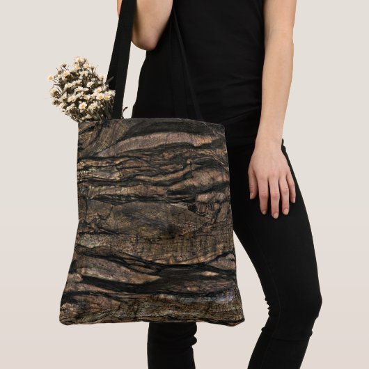 Graniet Stone Pattern All-Over-Print Canvas tas (Dichtbij)