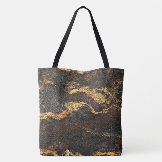 Graniet Stone Pattern All-Over-Print Canvas tas (Achterkant)