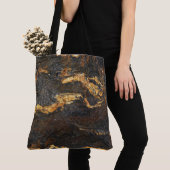 Graniet Stone Pattern All-Over-Print Canvas tas (Dichtbij)