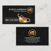 Graniet Texture Bronze Chain Saw Visitekaartje (Voorkant / Achterkant)