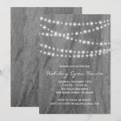 Graniet & Twinkle Lights Holiday Open Huis Kaart (Voorkant / Achterkant)