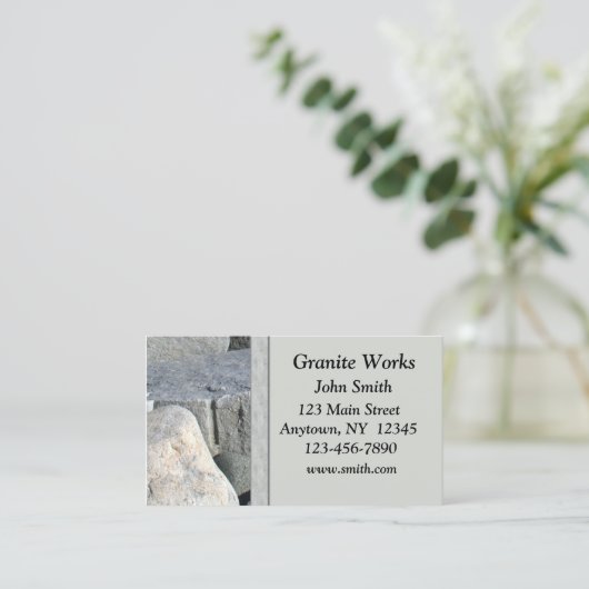 Graniet Visitekaartje (Staand voorkant)