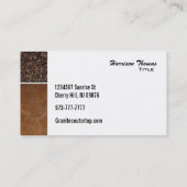 Graniet-Visitekaartjes Visitekaartje (Achterkant)