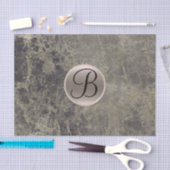 Granieten Marmeren Glam Monogram Letter Initiaal Tissuepapier (Craft)