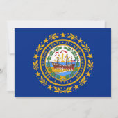 Granieten ster vlag, vlag van New Hampshire bruilo Kaart (Achterkant)