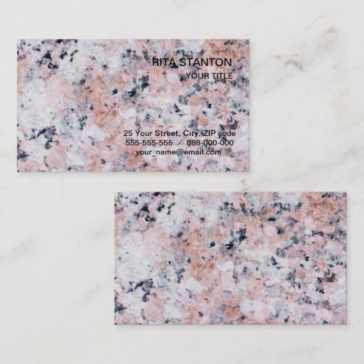Granietpatroon Visitekaartje (Voorkant / Achterkant)