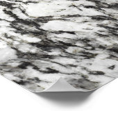Graniettextuur | Achtergrond marmer in zwart Poster (Hoek)