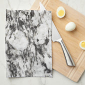 Graniettextuur | Achtergrond marmer in zwart Theedoek (Quarter Fold)