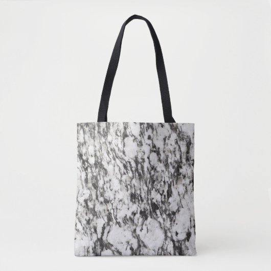 Graniettextuur | Achtergrond marmer in zwart Tote Bag (Voorkant)