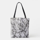 Graniettextuur | Achtergrond marmer in zwart Tote Bag (Achterkant)