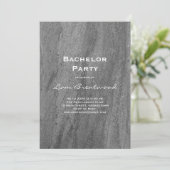 Granite Bachelor Party Invitation Kaart (Staand voorkant)
