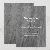 Granite Bachelor Party Invitation Kaart (Voorkant / Achterkant)
