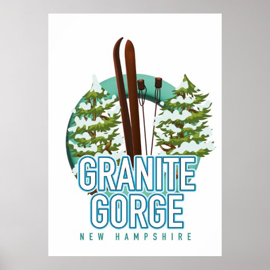 Granite Gorge New Hampshire skiën Poster (Voorkant)