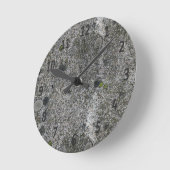 Granite Gray Black Digits Ronde Klok (Hoek)