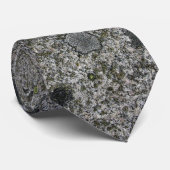 Granite Gray Rock met Green Moss Stropdas (Opgerold)