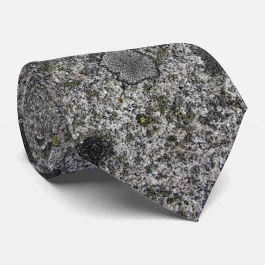 Granite Gray Rock met Green Moss Stropdas (Opgerold)