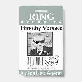 Granite Green Ring Bearer Security Badge
