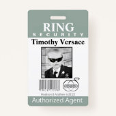 Granite Green Ring Bearer Security Badge (Voorkant)