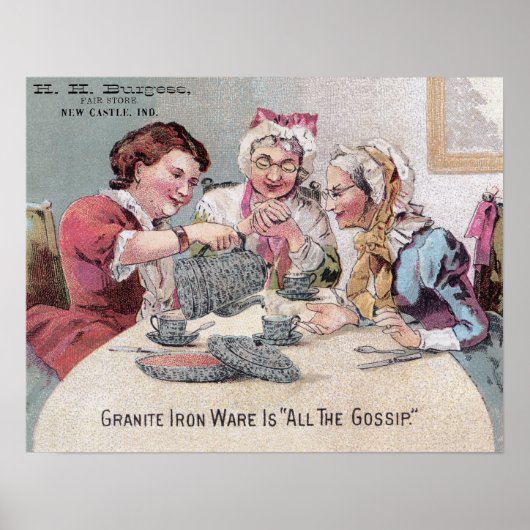 Granite Ironware Gossip & Verkoper Poster (Voorkant)