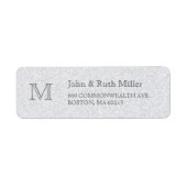 Granite Monogram Return Address Labels (Voorkant)