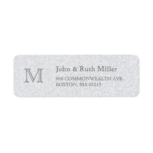 Granite Monogram Return Address Labels (Voorkant)