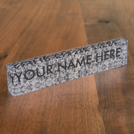 GRANITE ~ NAAMBORDJE (Zijkant)