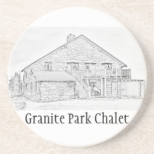 Granite Park Chalet HerdenkingsOnderzetter Zandsteen Onderzetter