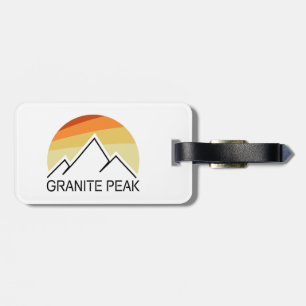 Granite Peak Montana Retro Bagagelabel