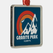 Granite Peak Montana Sun Eagle Metalen Ornament (Rechts)