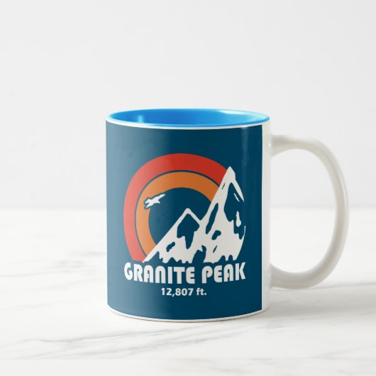 Granite Peak Montana Sun Eagle Tweekleurige Koffiemok (Rechts)